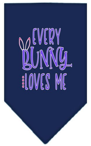 Every Bunny Loves Me Screen Print Bandana in Many Colors - Posh Puppy Boutique