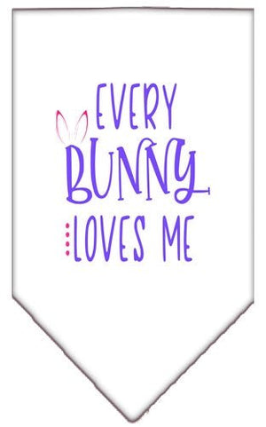 Every Bunny Loves Me Screen Print Bandana in Many Colors - Posh Puppy Boutique