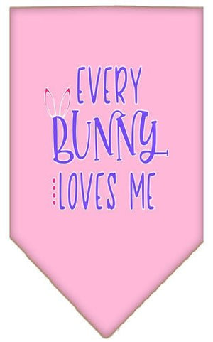 Every Bunny Loves Me Screen Print Bandana in Many Colors - Posh Puppy Boutique