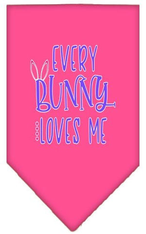 Every Bunny Loves Me Screen Print Bandana in Many Colors - Posh Puppy Boutique