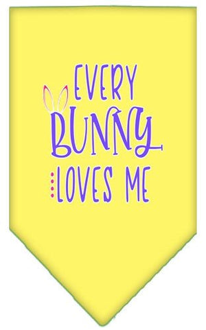 Every Bunny Loves Me Screen Print Bandana in Many Colors - Posh Puppy Boutique