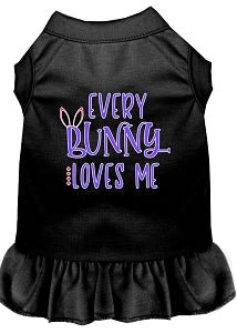 Every Bunny Loves Me Screen Print Dress in Many Colors - Posh Puppy Boutique