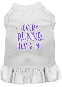 Every Bunny Loves Me Screen Print Dress in Many Colors - Posh Puppy Boutique