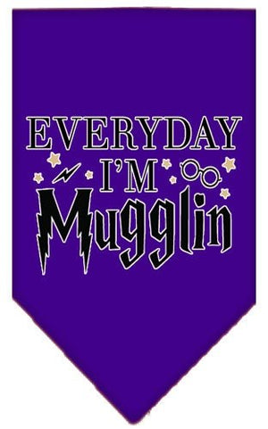 Everyday I'm Mugglin Screen Print Bandana in Many Colors - Posh Puppy Boutique