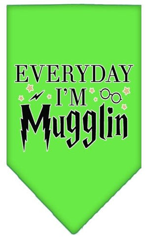 Everyday I'm Mugglin Screen Print Bandana in Many Colors - Posh Puppy Boutique