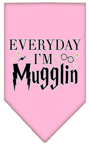 Everyday I'm Mugglin Screen Print Bandana in Many Colors - Posh Puppy Boutique