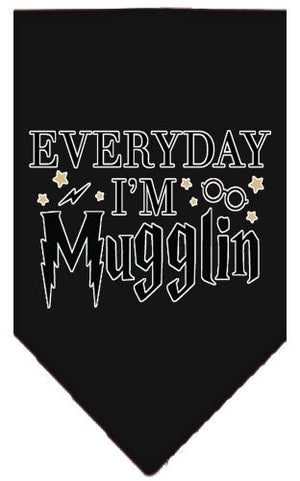 Everyday I'm Mugglin Screen Print Bandana in Many Colors - Posh Puppy Boutique