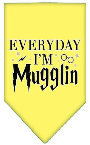 Everyday I'm Mugglin Screen Print Bandana in Many Colors - Posh Puppy Boutique