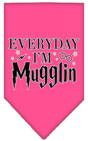 Everyday I'm Mugglin Screen Print Bandana in Many Colors - Posh Puppy Boutique