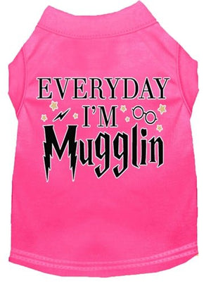 Everyday I'm Mugglin Screen Print Dog Shirt in Many Colors - Posh Puppy Boutique