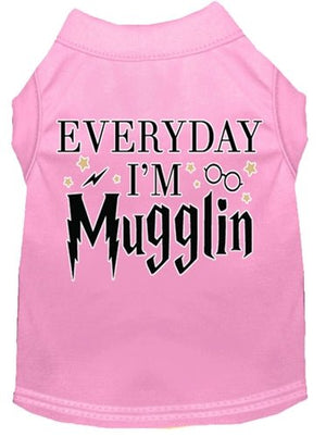 Everyday I'm Mugglin Screen Print Dog Shirt in Many Colors - Posh Puppy Boutique