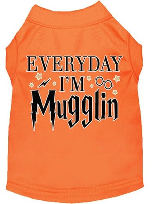 Everyday I'm Mugglin Screen Print Dog Shirt in Many Colors - Posh Puppy Boutique