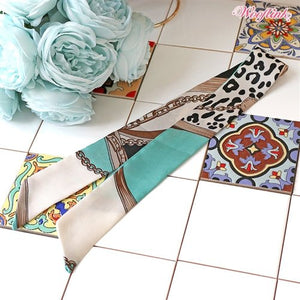 Fashionista Satin Scarf 2 in Mint - Posh Puppy Boutique