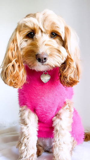 Feather - ly Ever After Fluffy Sweater in Pink - Posh Puppy Boutique