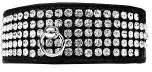 Five Row Rhinestone Designer Croc Dog Collar in Many Colors - Posh Puppy Boutique