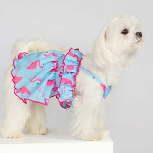 Flamingo's Dog Dress - Posh Puppy Boutique