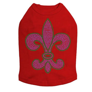 Fleur de Lis Purple & Green Rhinestones Tank - Many Colors - Posh Puppy Boutique