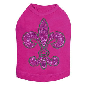 Fleur de Lis Purple & Green Rhinestones Tank - Many Colors - Posh Puppy Boutique