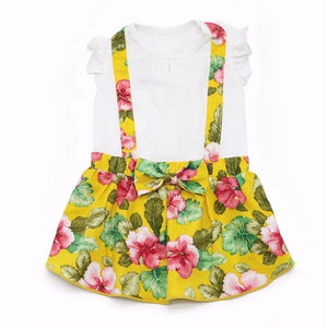 Floral Suspender Dress - Posh Puppy Boutique