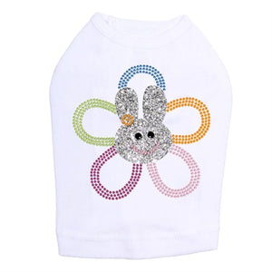 Flower Bunny Rhinestone Dog Tank - Many Colors - Posh Puppy Boutique