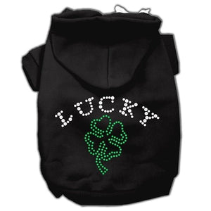 Four Leaf Clover Rhinestone Hoodie - Posh Puppy Boutique