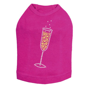 Champagne Flute Rhinestone Tank- Many Colors- Glass Only