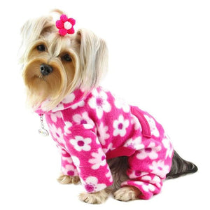 Full Blossom Fleece Turtleneck Pajamas - Posh Puppy Boutique