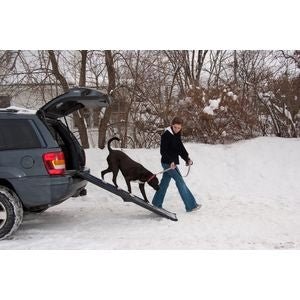 Full Length Bi - Fold Pet Ramp - Black - Blue - Posh Puppy Boutique