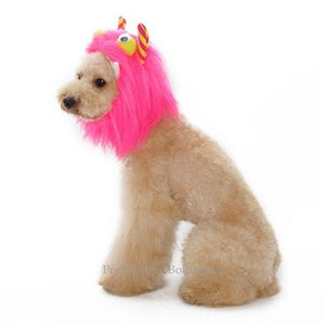 Furry Monster Hat - Pink - Posh Puppy Boutique