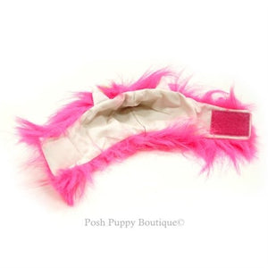 Furry Monster Hat - Pink - Posh Puppy Boutique