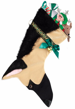 German Shepherd Decorative Dog Christmas Stocking - Posh Puppy Boutique