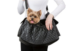 Gigi Sling Carrier - Quilted Black - Posh Puppy Boutique