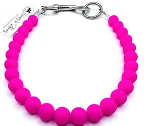 Glow In The Dark Beaded Pet Collar in Pink - Posh Puppy Boutique