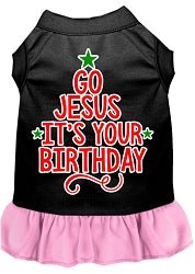 Go Jesus Screen Print Dog Dress in Many Colors - Posh Puppy Boutique