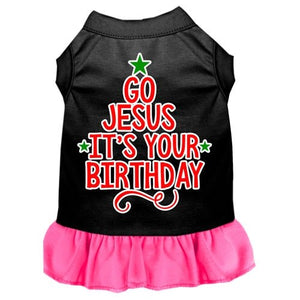 Go Jesus Screen Print Dog Dress in Many Colors - Posh Puppy Boutique