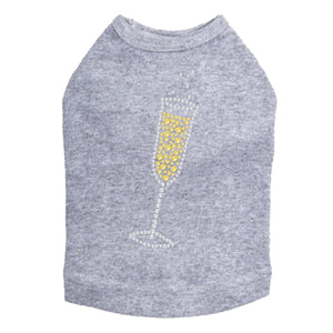 Champagne Flute Rhinestone Tank- Many Colors- Glass Only