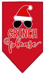 Grinch Please Screen Print Dog Bandana in Many Colors - Posh Puppy Boutique