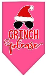 Grinch Please Screen Print Dog Bandana in Many Colors - Posh Puppy Boutique