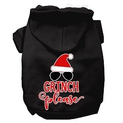 Grinch Please Screen Print Dog Hoodie in Many Colors - Posh Puppy Boutique