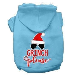 Grinch Please Screen Print Dog Hoodie in Many Colors - Posh Puppy Boutique