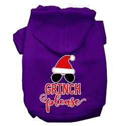 Grinch Please Screen Print Dog Hoodie in Many Colors - Posh Puppy Boutique