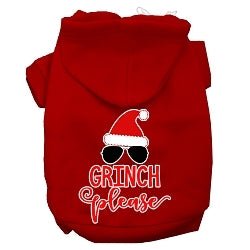 Grinch Please Screen Print Dog Hoodie in Many Colors - Posh Puppy Boutique