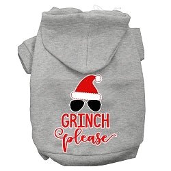 Grinch Please Screen Print Dog Hoodie in Many Colors - Posh Puppy Boutique