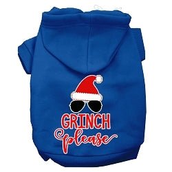 Grinch Please Screen Print Dog Hoodie in Many Colors - Posh Puppy Boutique