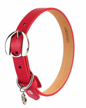 Hachiko Dog Collar in Red - Posh Puppy Boutique