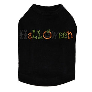 Halloween in Small Print Rhinestone Tank Top - Many Colors - Posh Puppy Boutique