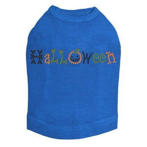 Halloween in Small Print Rhinestone Tank Top - Many Colors - Posh Puppy Boutique