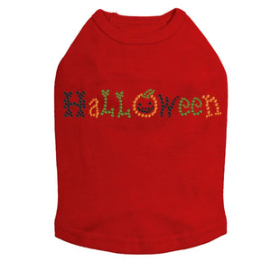 Halloween in Small Print Rhinestone Tank Top - Many Colors - Posh Puppy Boutique