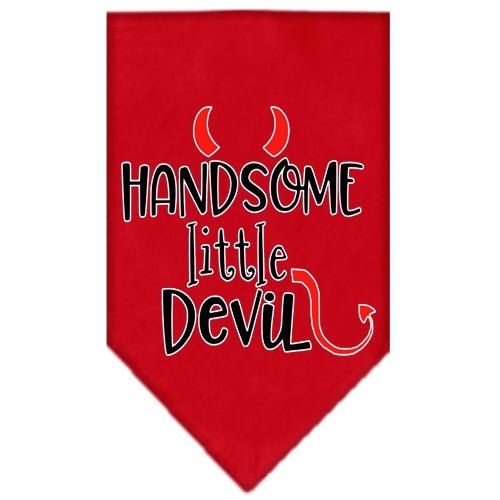 Handsome Little Devil Screen Print Bandana - Red