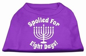 Hanukkah Spoiled for 8 Days Screen Print Shirt in Many Colors - Posh Puppy Boutique